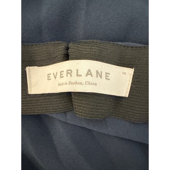 EVERLANE The Pleated Skirt A-Line Navy Blue Size 00 - Picture 5 of 6